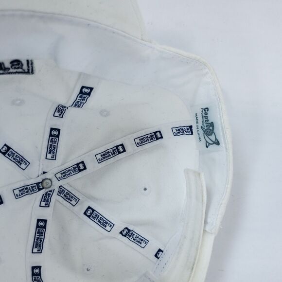 Vintage White CBS Sports Hat Adjustable NFL College Football - Picture 9 of 11